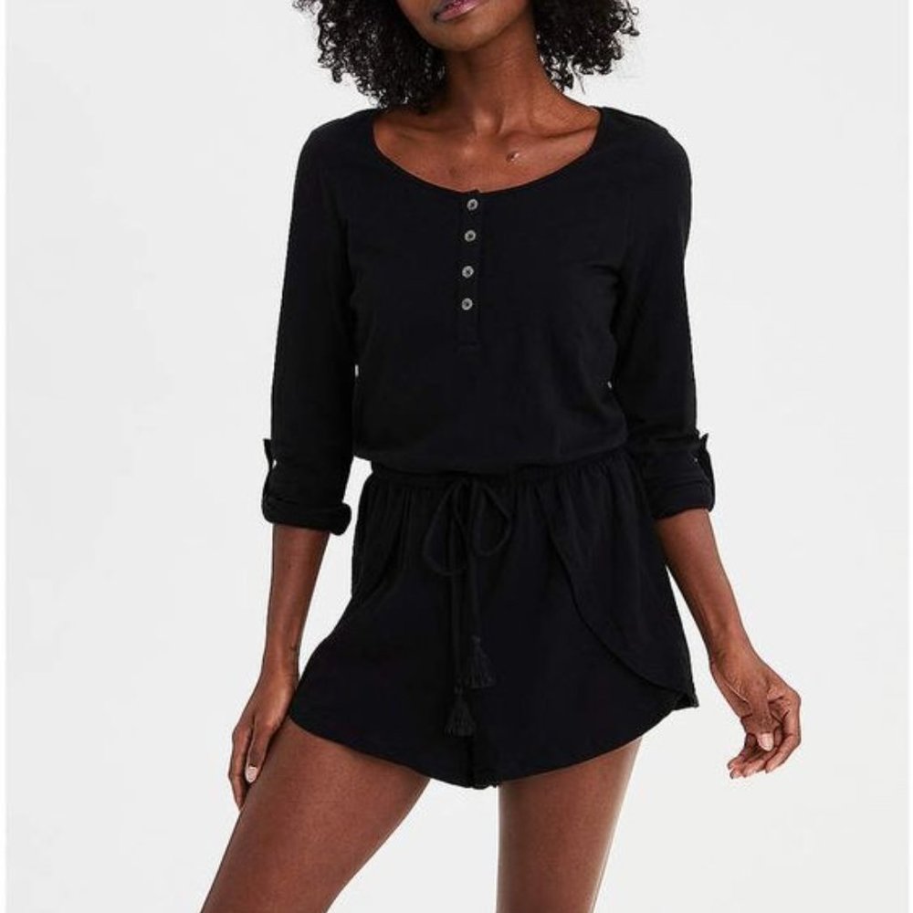 Long Sleeve Knit Romper